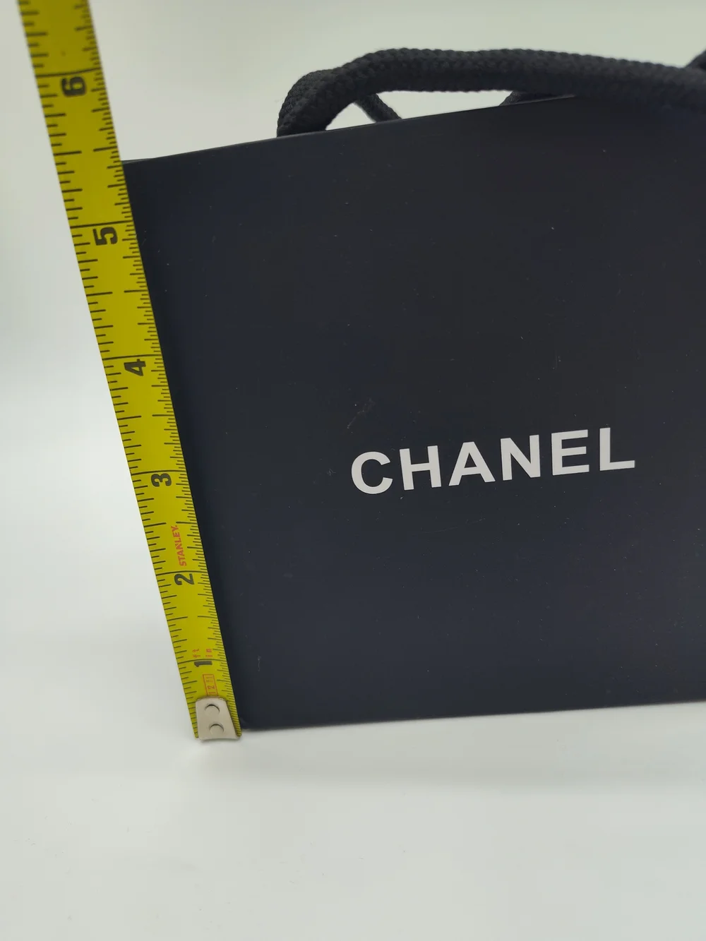 CHANEL Black Mini Shopping Bag Boutique Gift Packaging w Tissue Paper EUC